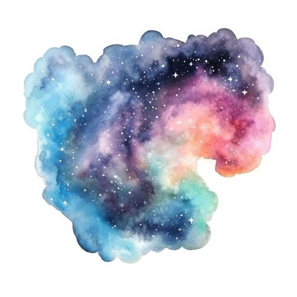 Coat in Watercolor style astronomy universe nebula.