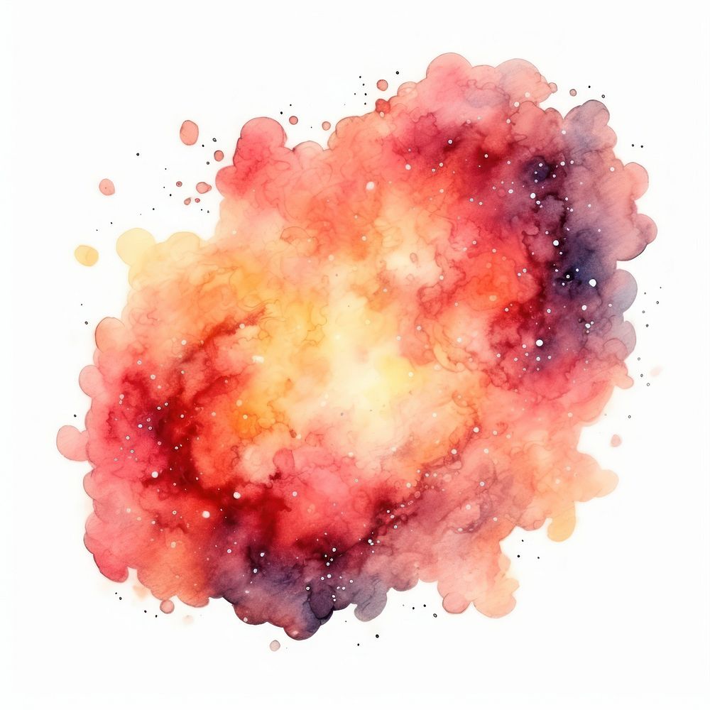 Fire in Watercolor style backgrounds painting white background.
