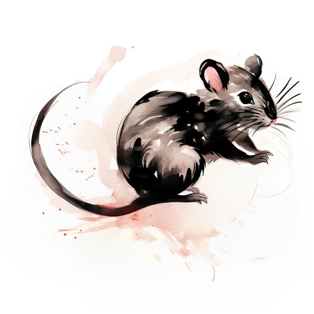 Mouse chinese zodiac mammal animal rodent. AI generated Image by rawpixel.