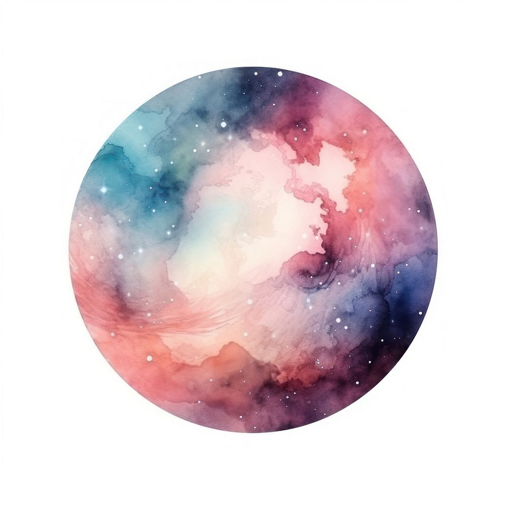 Galaxy element of planet in Water color style astronomy universe nebula.