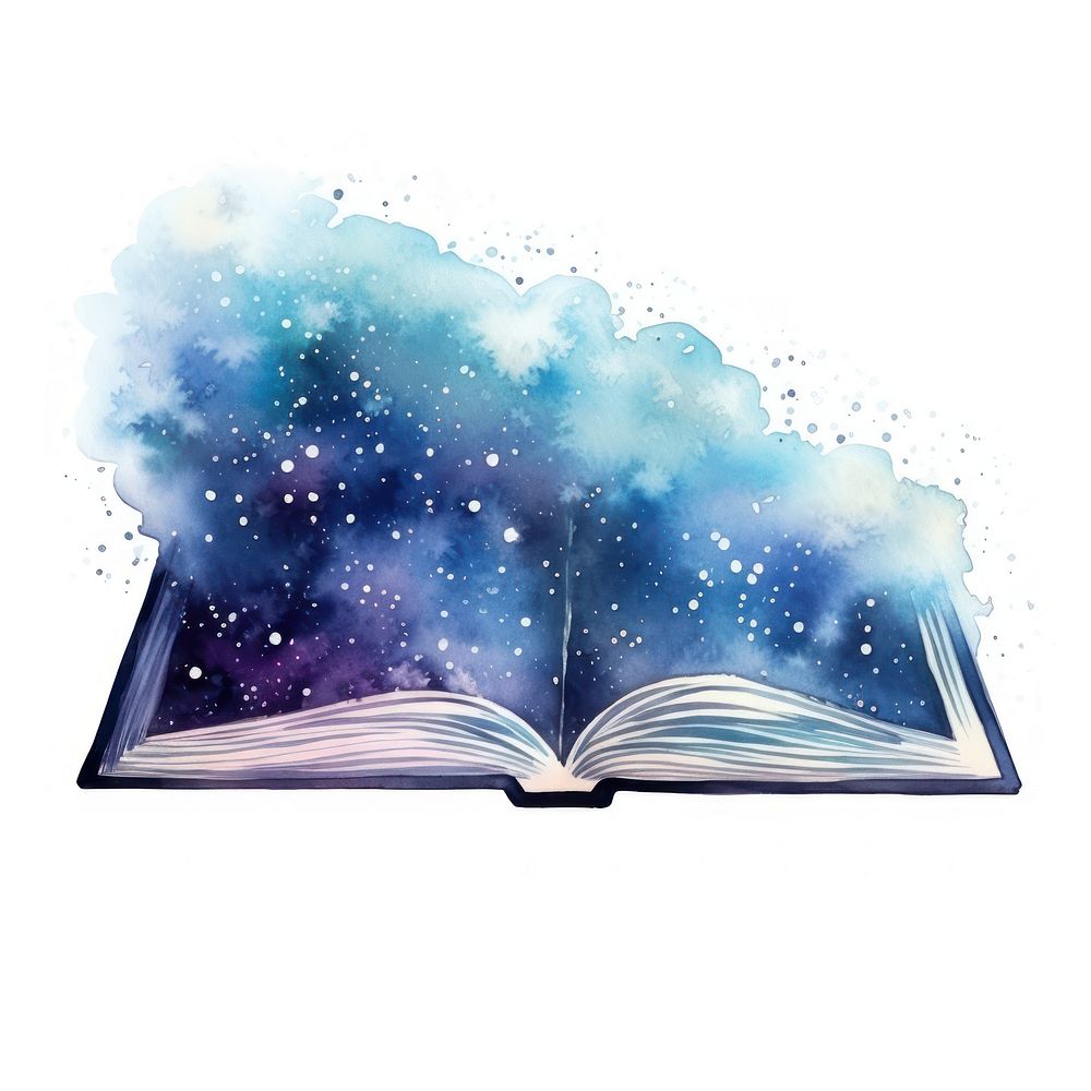 Galaxy Water color element of book publication galaxy star.