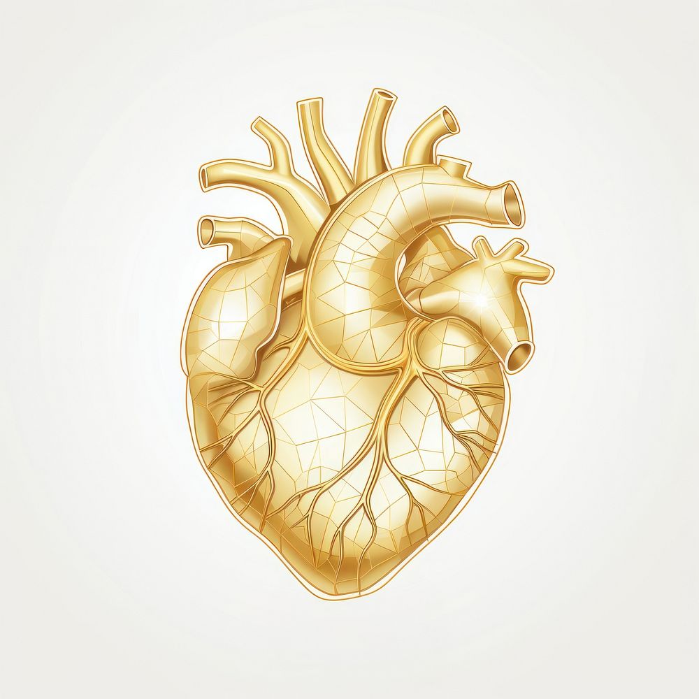 Human heart gold accessories creativity.