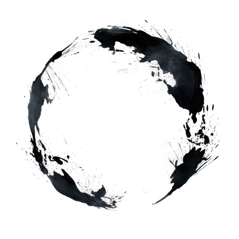 Earth ink white background splattered. AI generated Image by rawpixel.