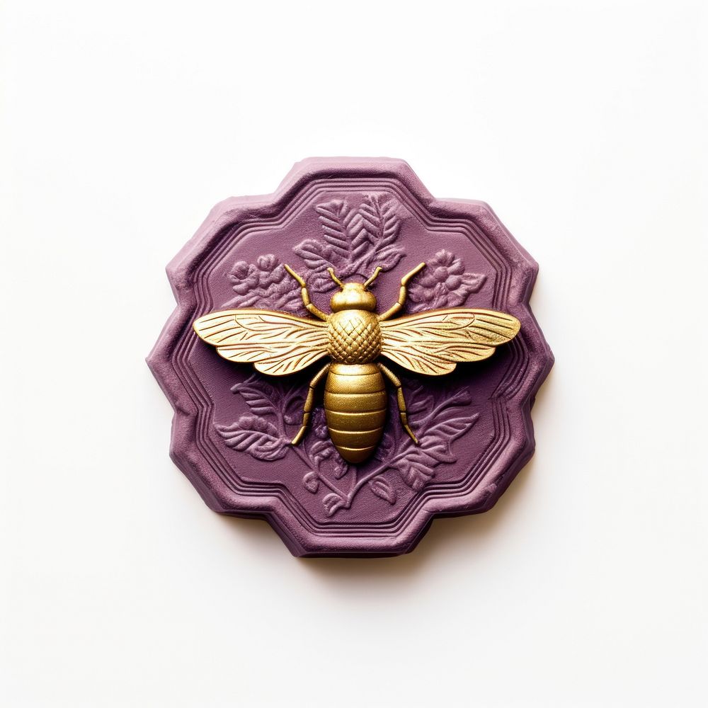 Insect animal purple bee. AI generated Image by rawpixel.