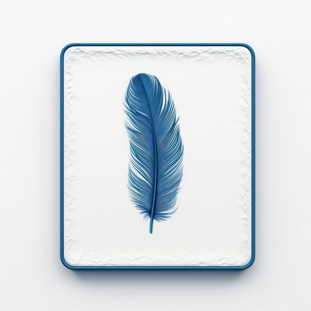 Rectangle feather blue lightweight. AI generated Image by rawpixel.