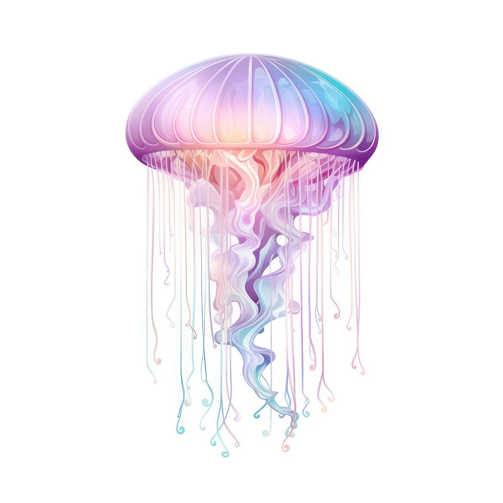 A jellyfish white background invertebrate creativity.