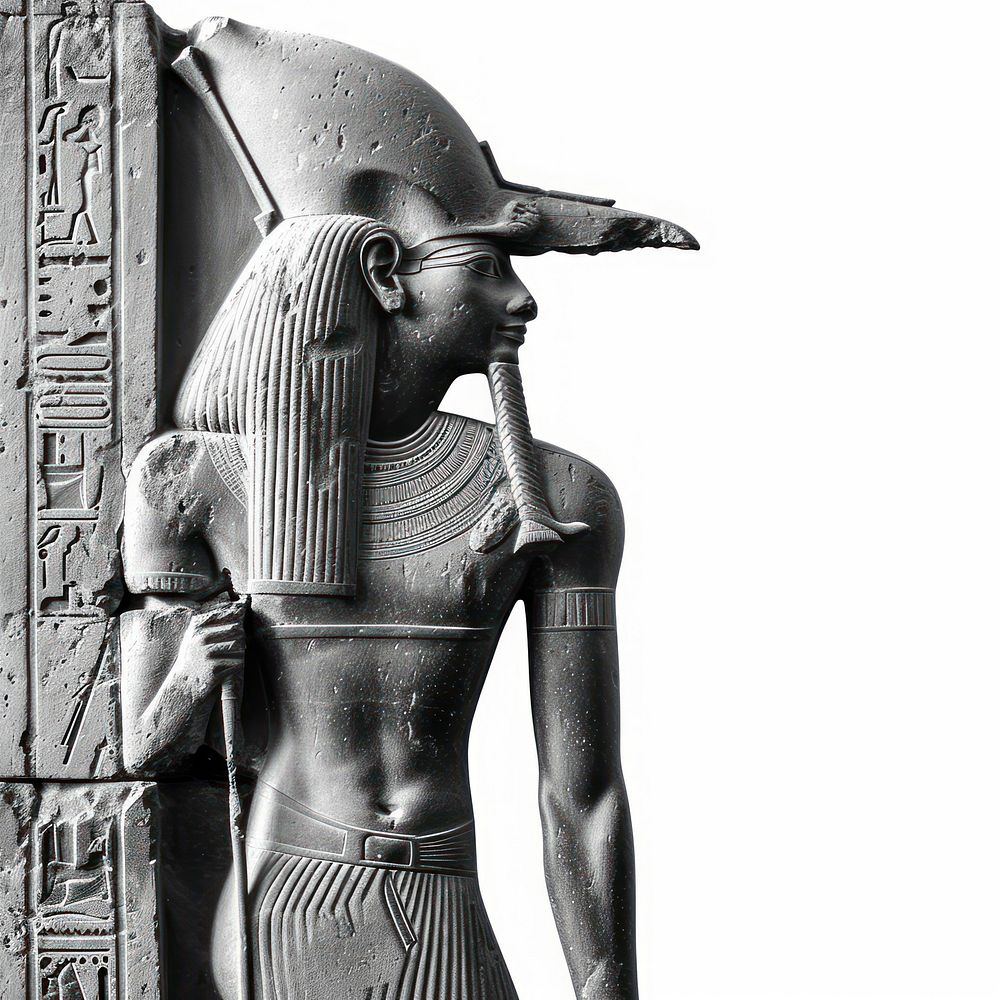Bas-relief a ancient Egyptian sculpture texture statue art representation.
