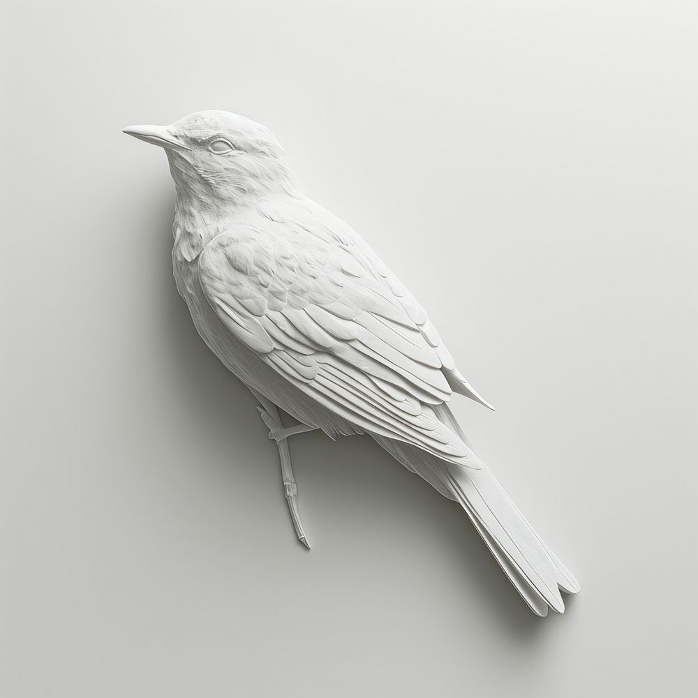 Bird white animal monochrome.