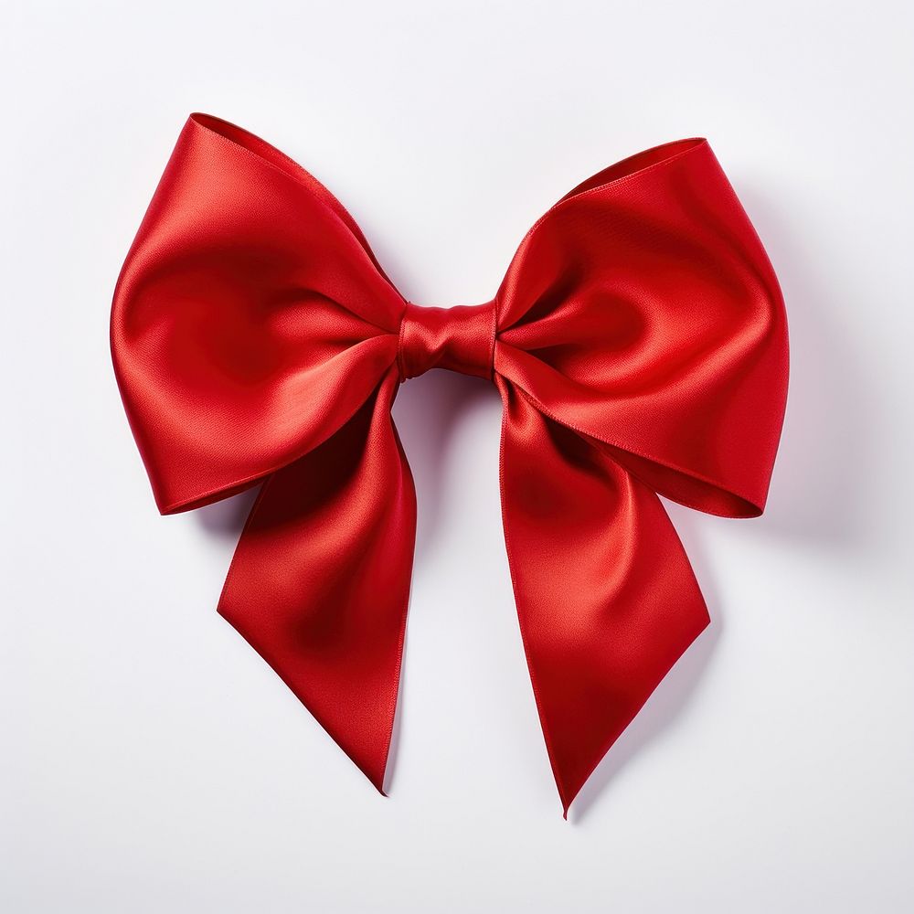 Red bow white background celebration accessories. AI generated Image by rawpixel.