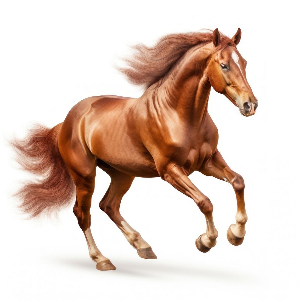 Galloping horse mammal animal brown.