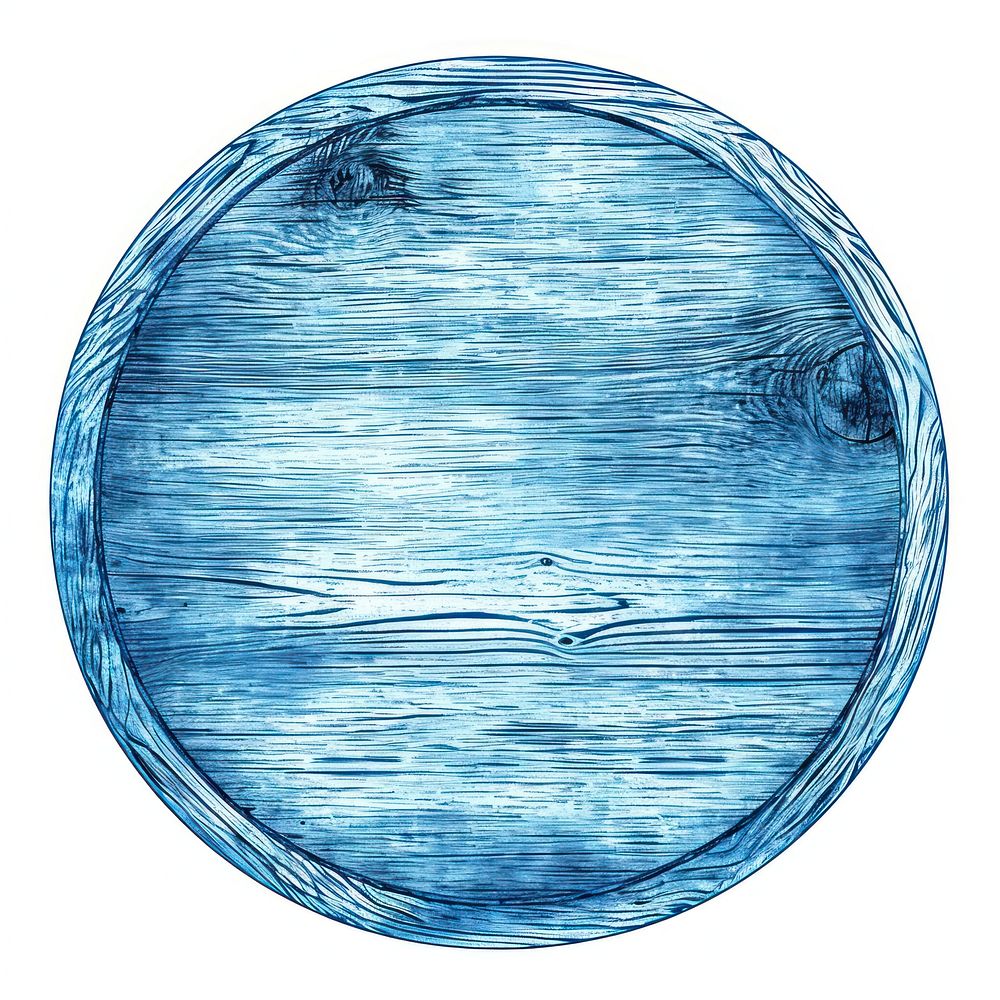 Circle frame of wood backgrounds sketch blue.