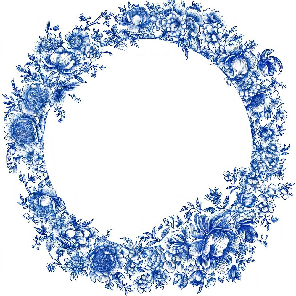 Circle frame of Chinese pattern white background porcelain dishware.