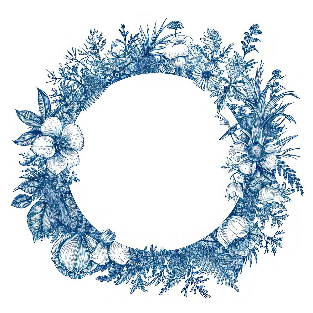 Circle frame of summer wreath white background accessories.