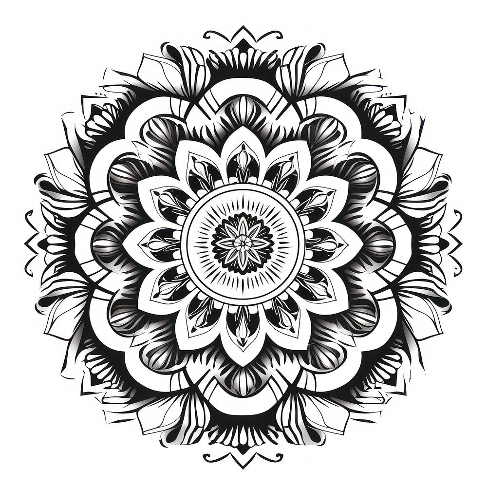 Mandala pattern backgrounds drawing. AI generated Image by rawpixel.