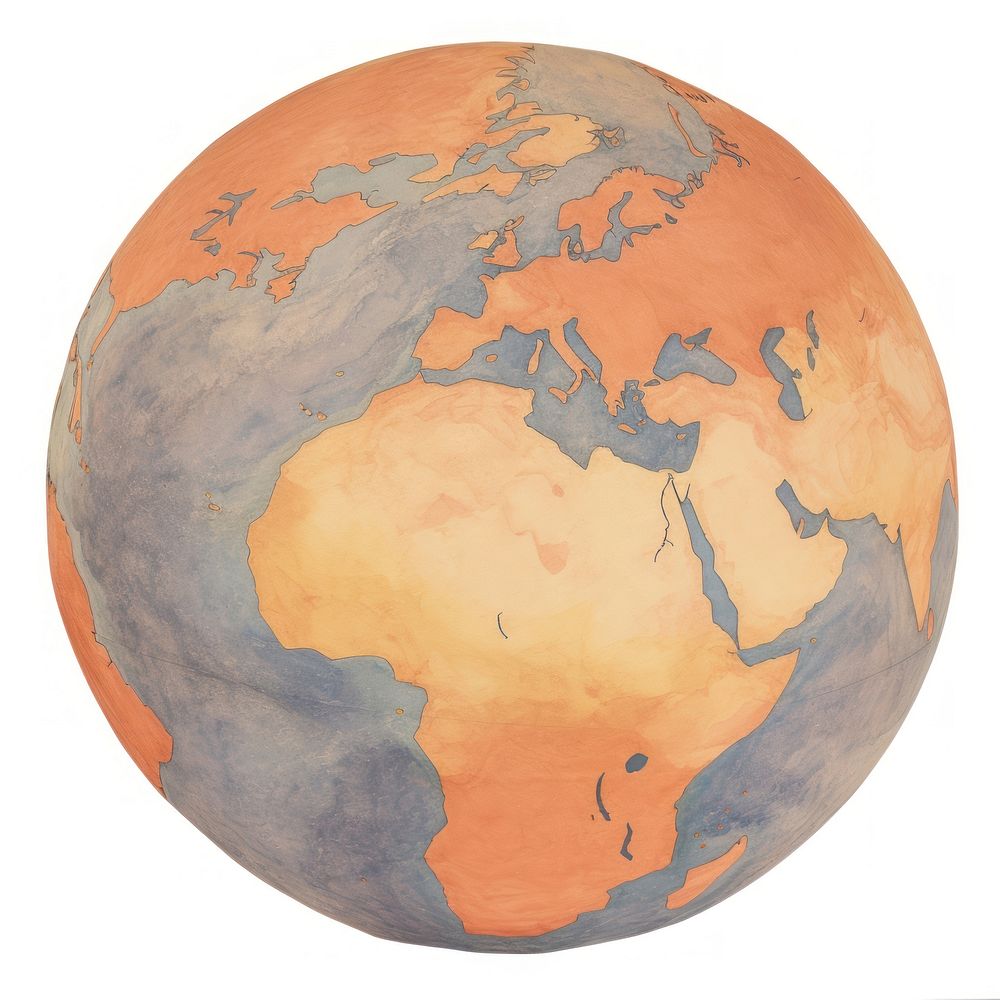 Illustration of a earth planet globe space.