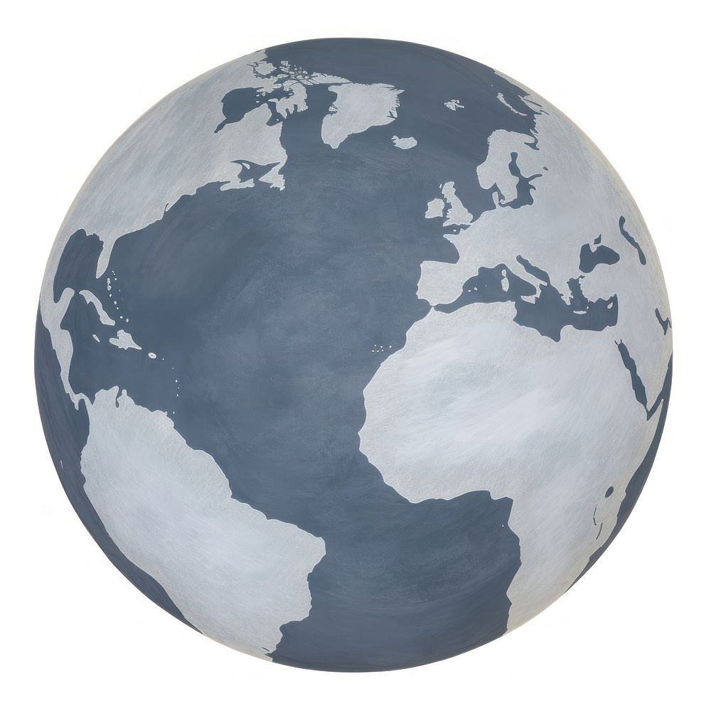 Illustration of a earth sphere planet globe.