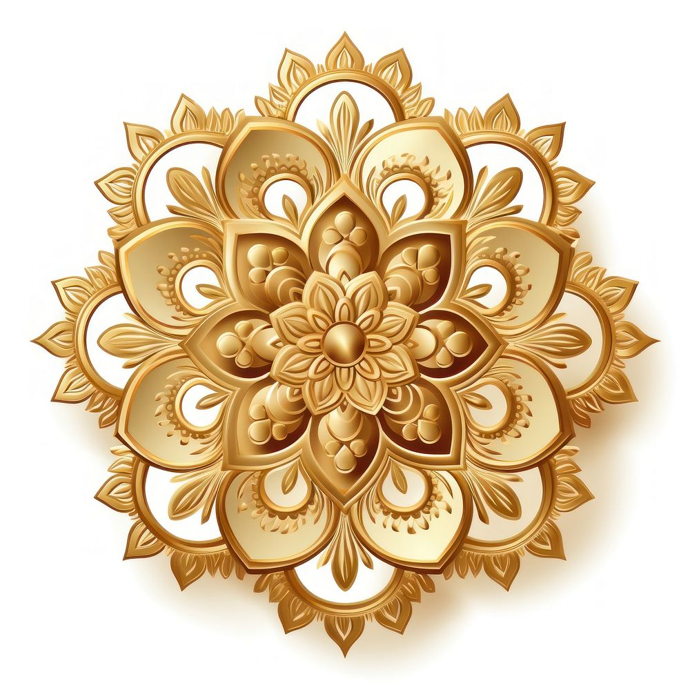 Gold pattern Mandala jewelry. AI generated Image by rawpixel.
