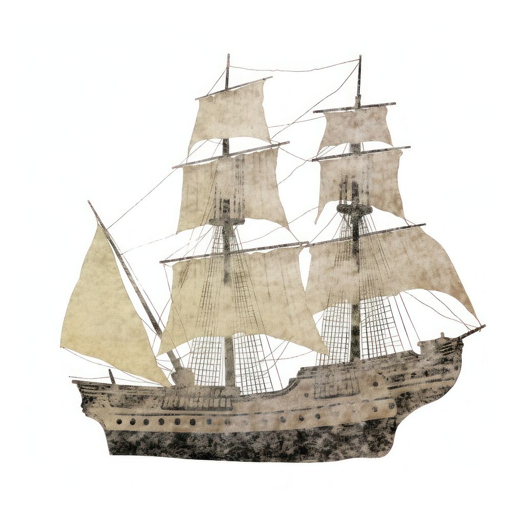 Illustration of a ship sailboat vehicle white background.
