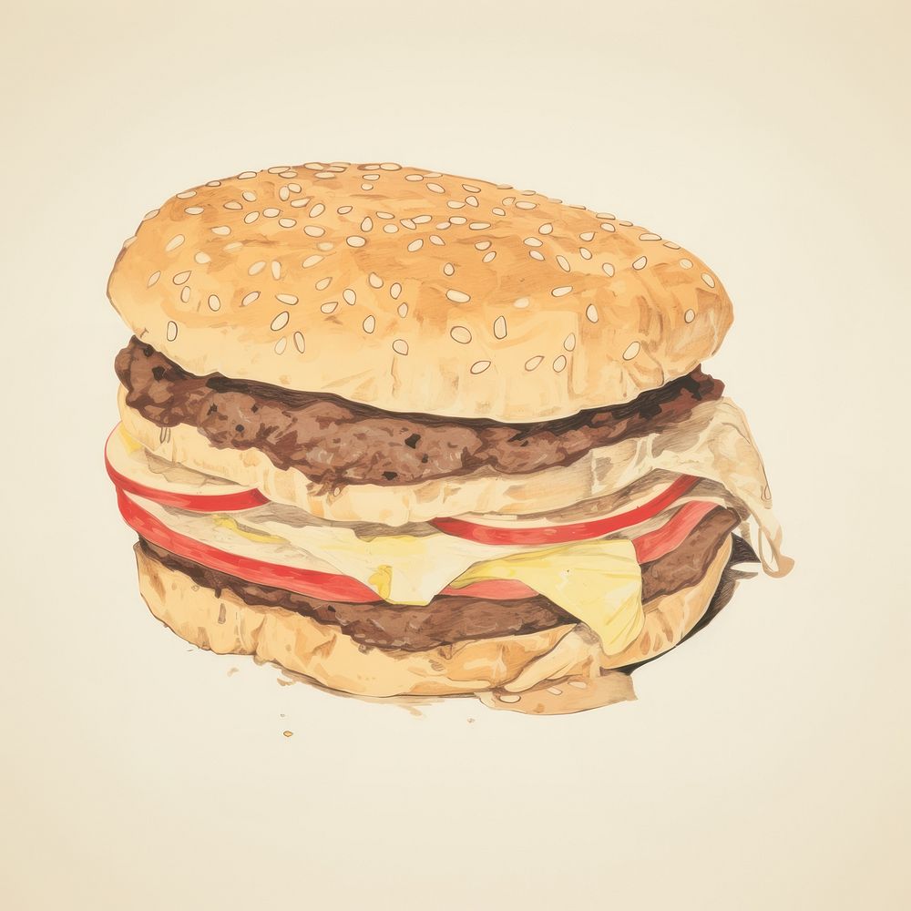 Illustration of burger food hamburger freshness.