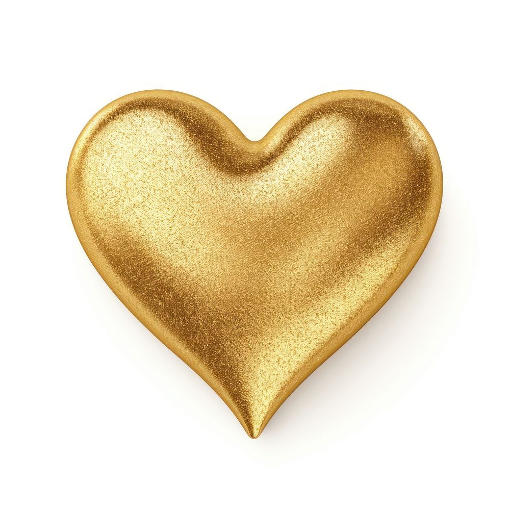 Heart gold white background celebration. AI generated Image by rawpixel.