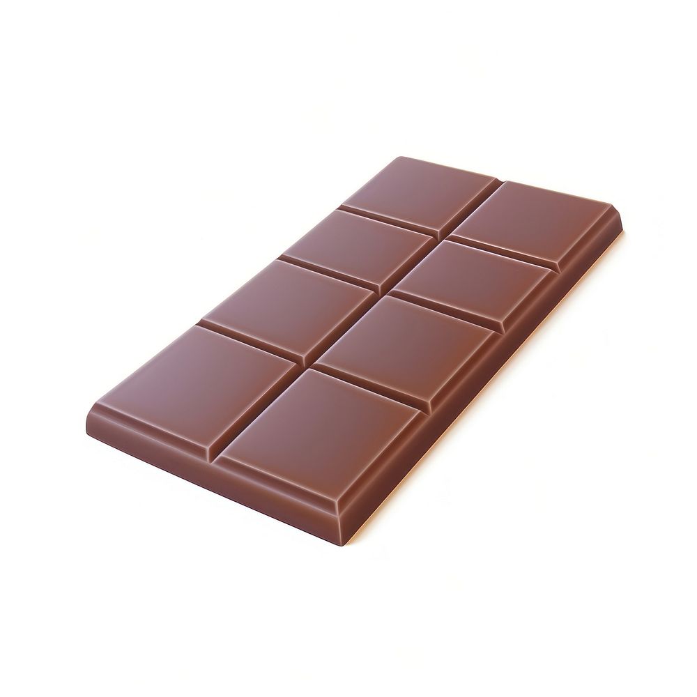 Surrealistic painting of chocolate bar dessert food white background.