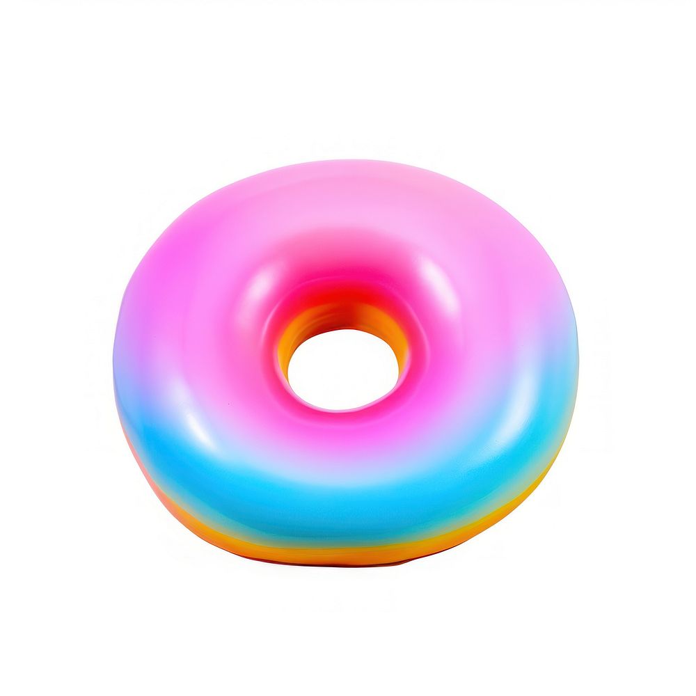 Surrealistic painting of donut white background confectionery sprinkles.
