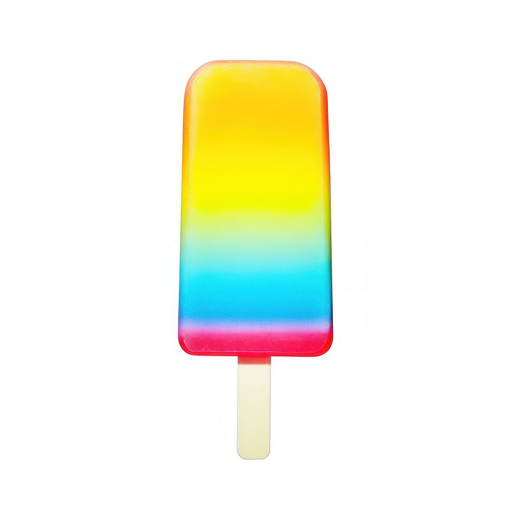 Surrealistic painting of popsicle dessert food white background.