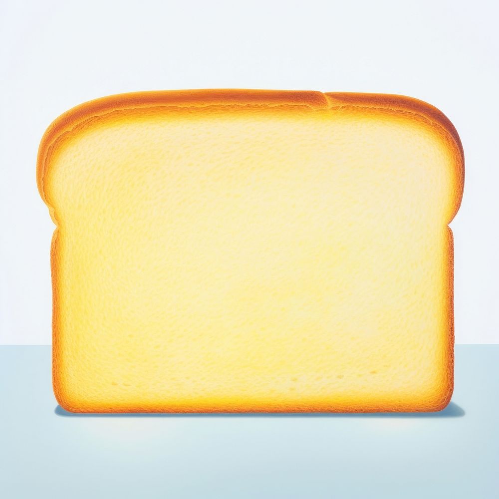 Surrealistic painting of toast bread food white background.
