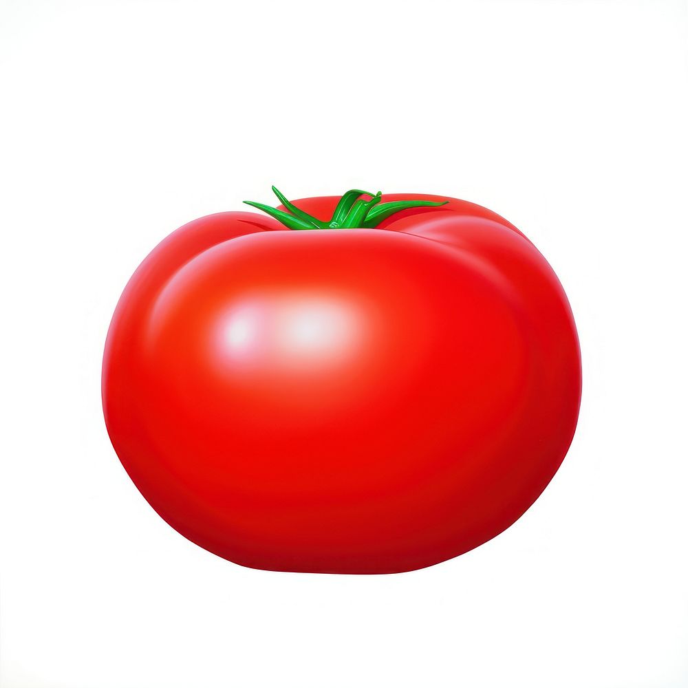 Surrealistic painting of tomato vegetable plant food.