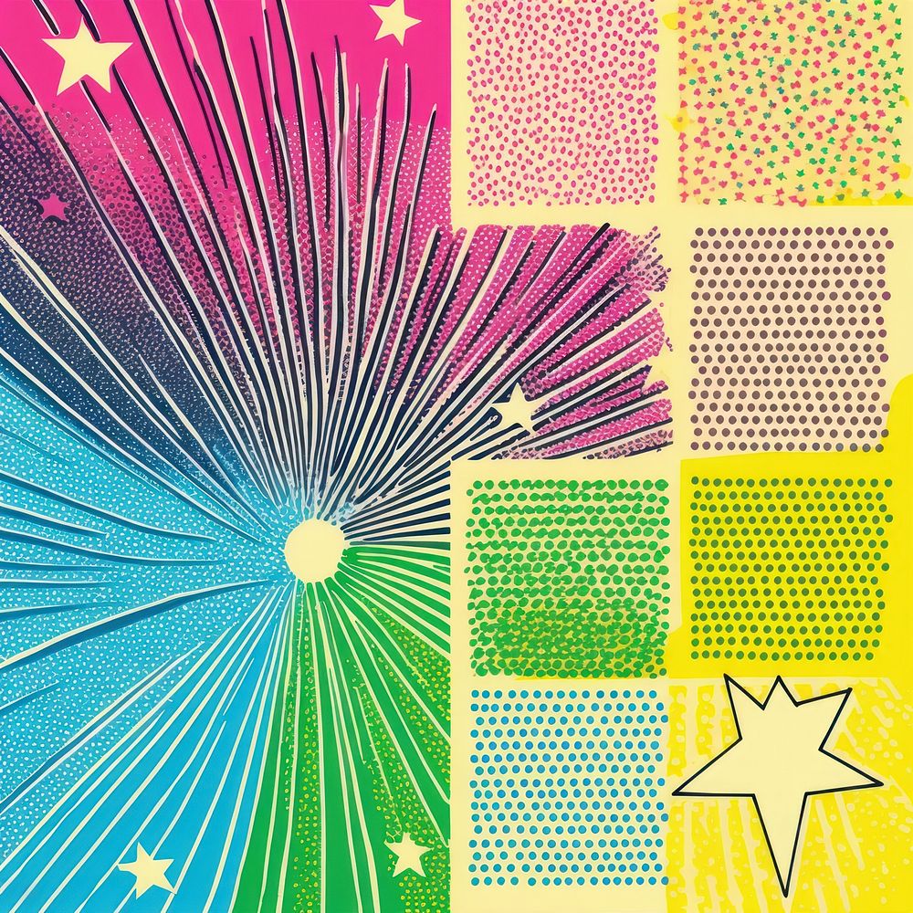 Comic of a star backgrounds pattern art.