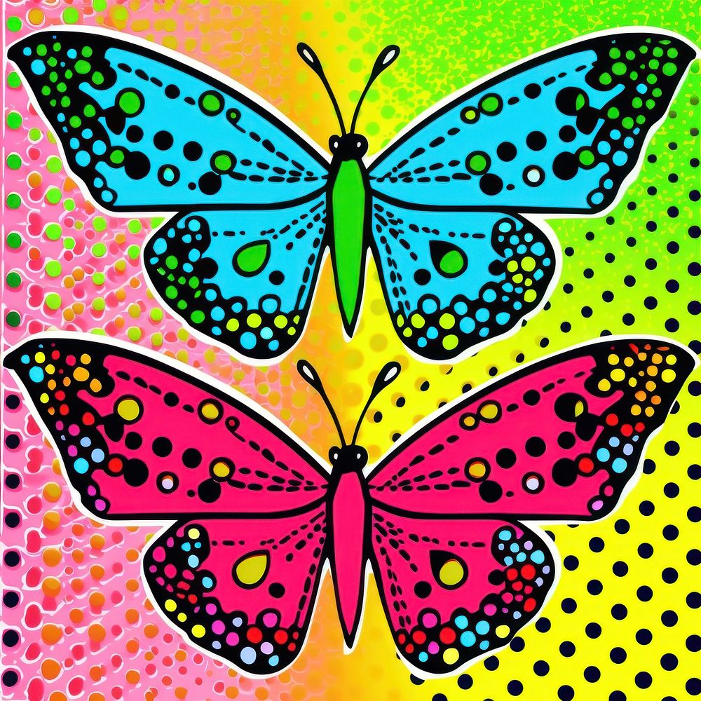 Comic of butterfly backgrounds pattern creativity.