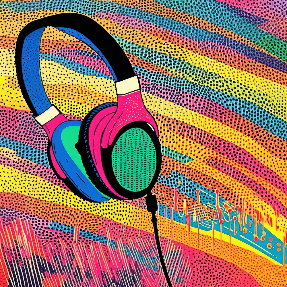 Comic of headphone headphones backgrounds headset.
