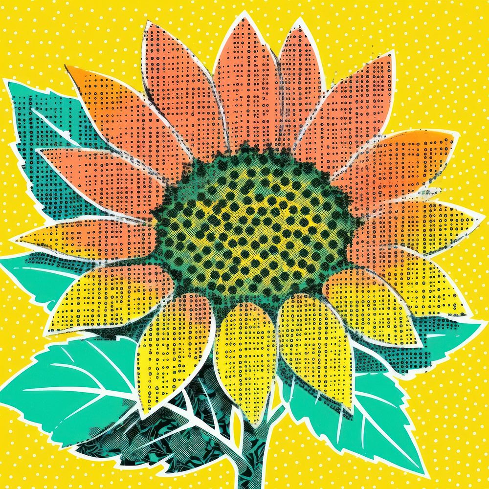 Comic of sunflower backgrounds pattern plant.