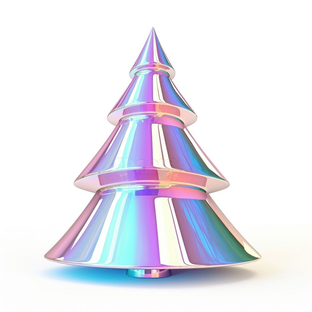Christmas tree symbol iridescent christmas white background christmas tree.