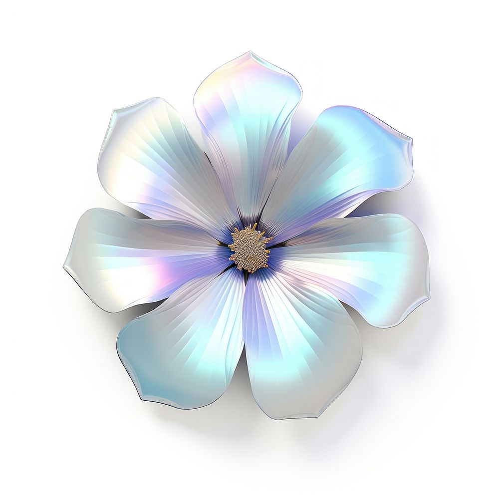 Flower icon iridescent jewelry brooch petal.