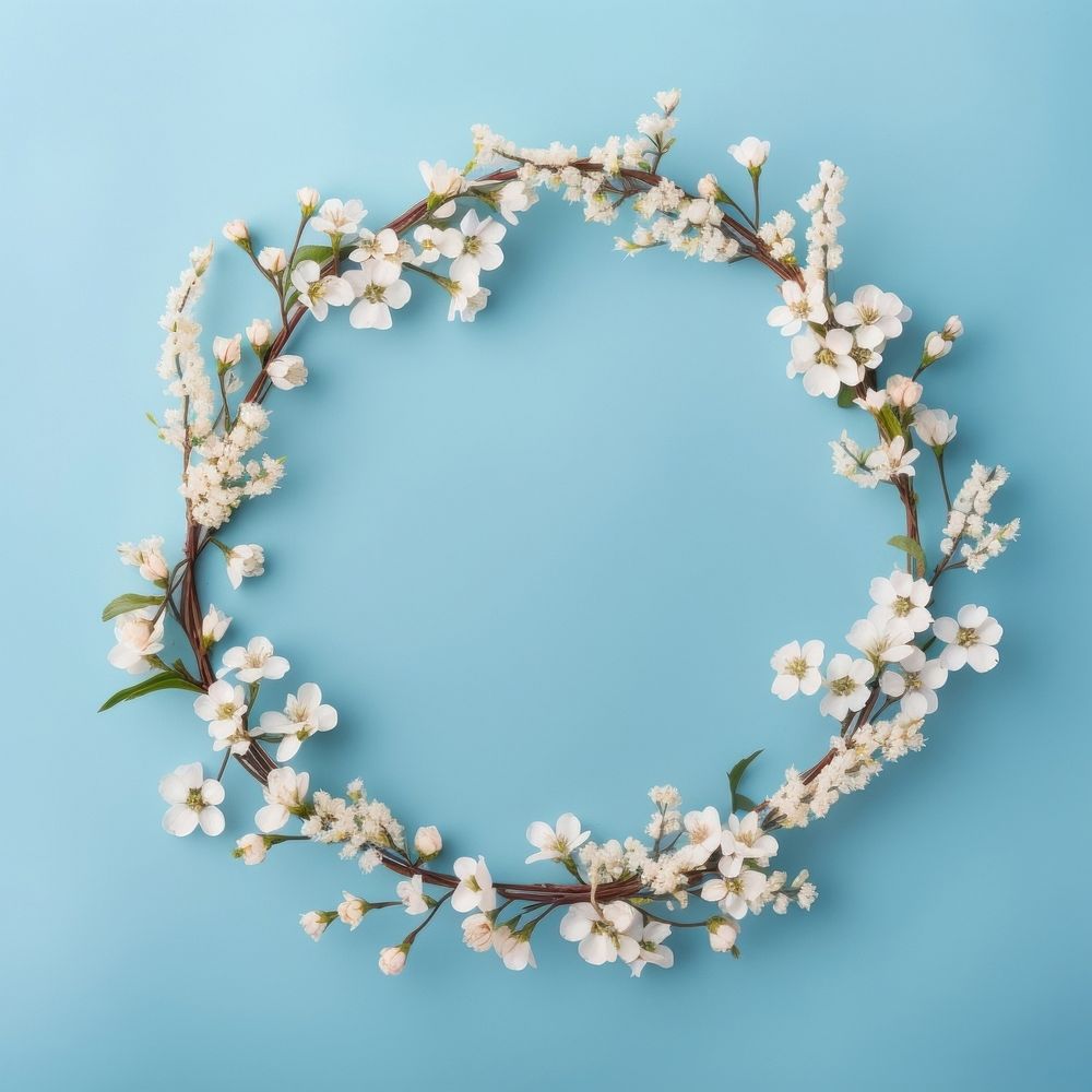 Floral frame spring flower photography blossom jewelry.