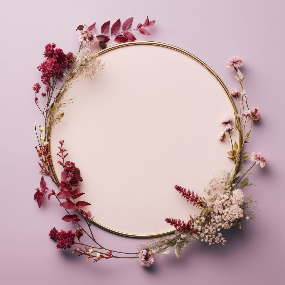Floral frame winter flower photography circle nature.