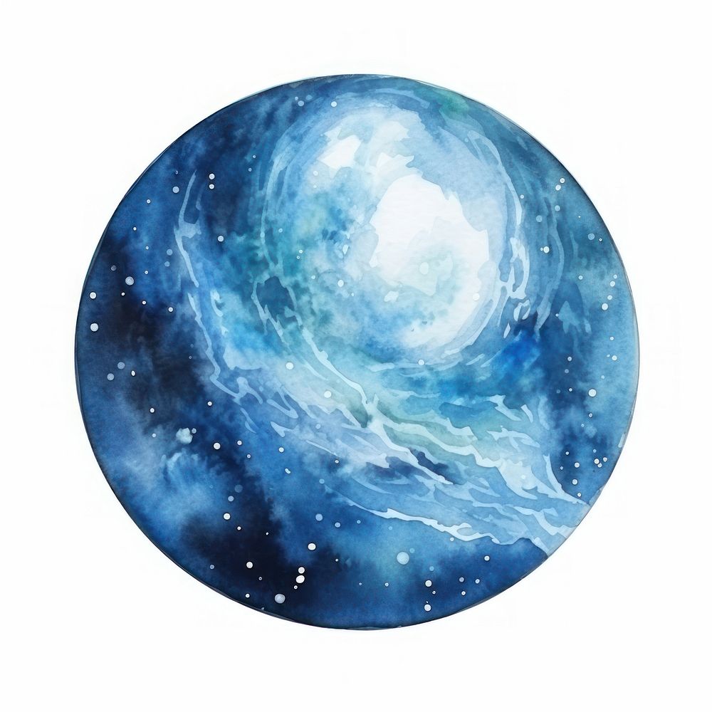 Earth in Watercolor style astronomy universe planet.