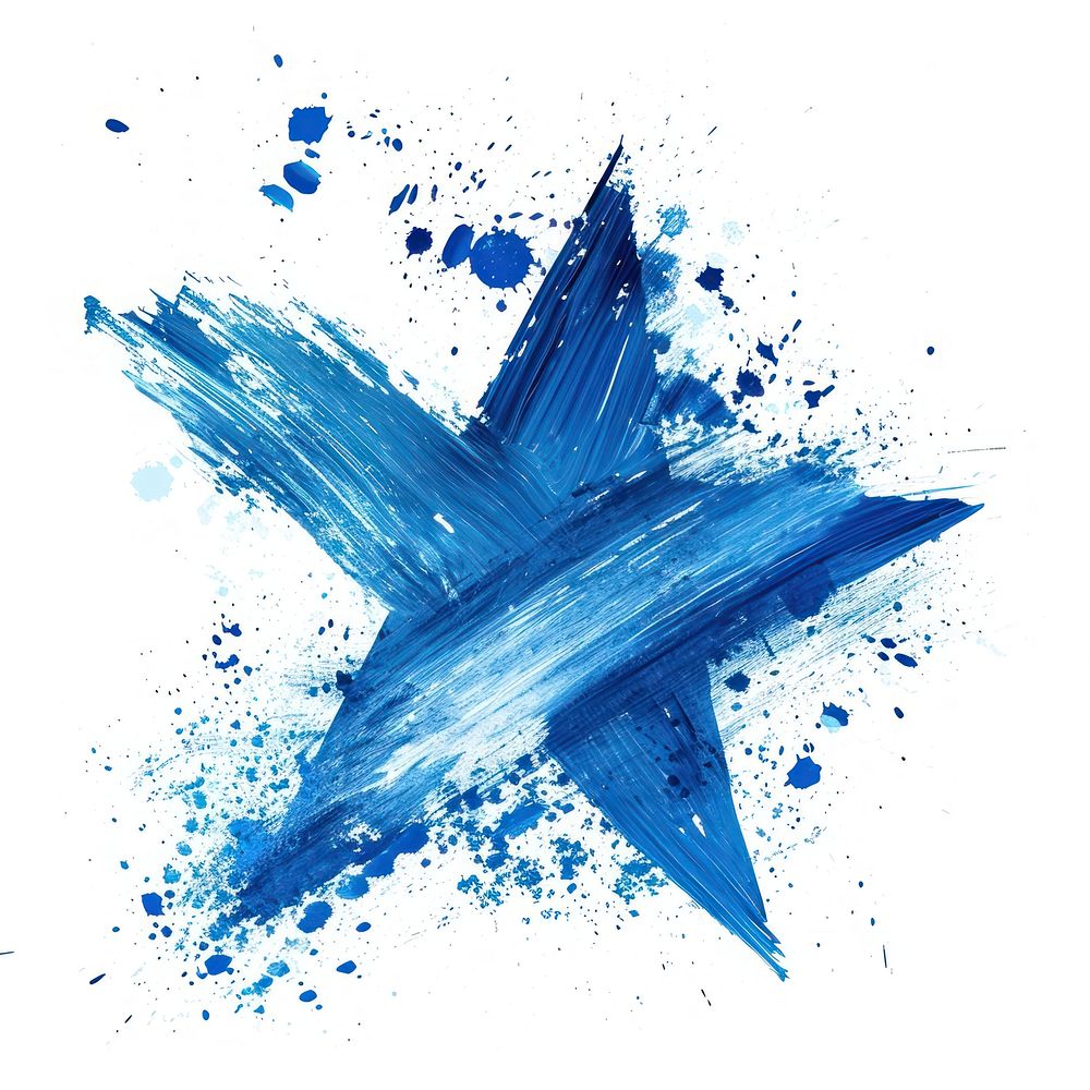 Abstract star tone brush stroke backgrounds symbol white background.