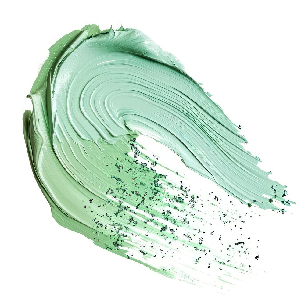 Paint wave brush stroke backgrounds green white background.