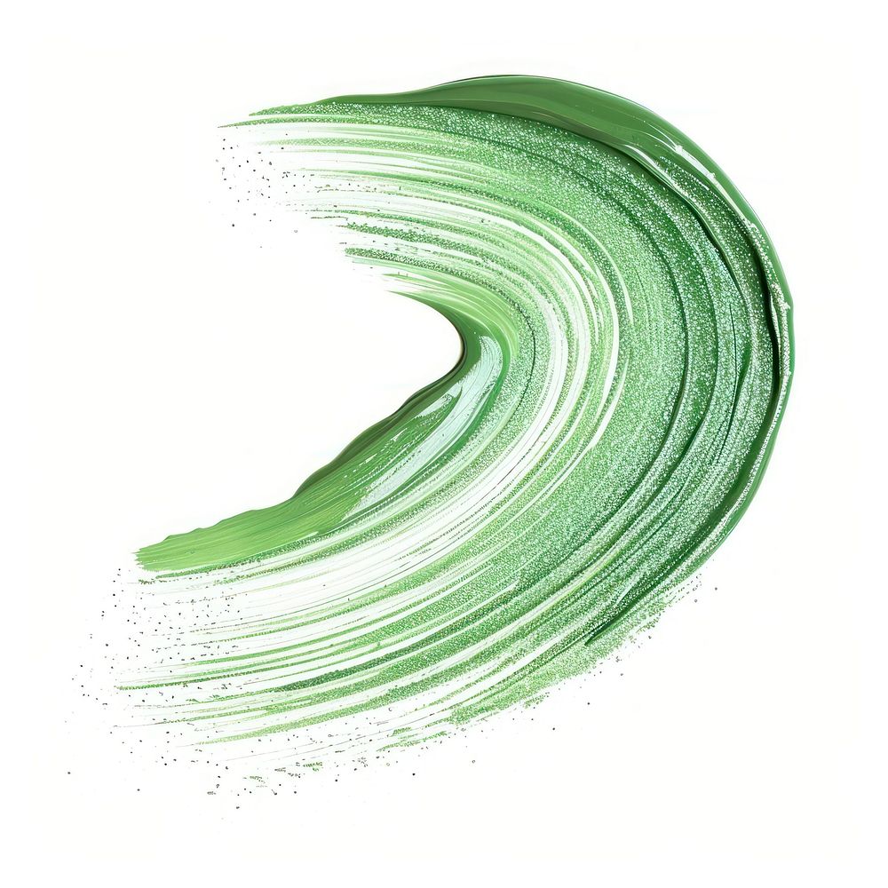 Paint wave brush stroke green backgrounds white background.
