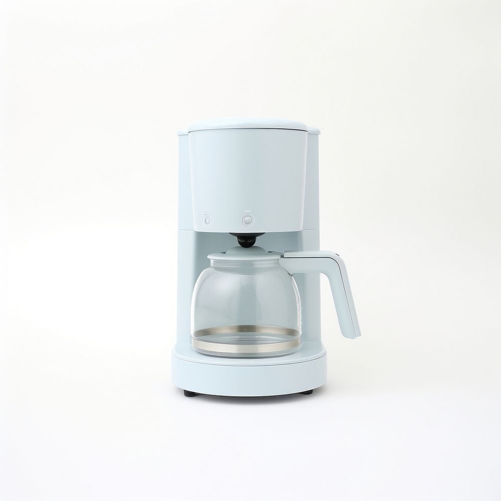 A minimal babyblue coffee maker appliance mixer cup.
