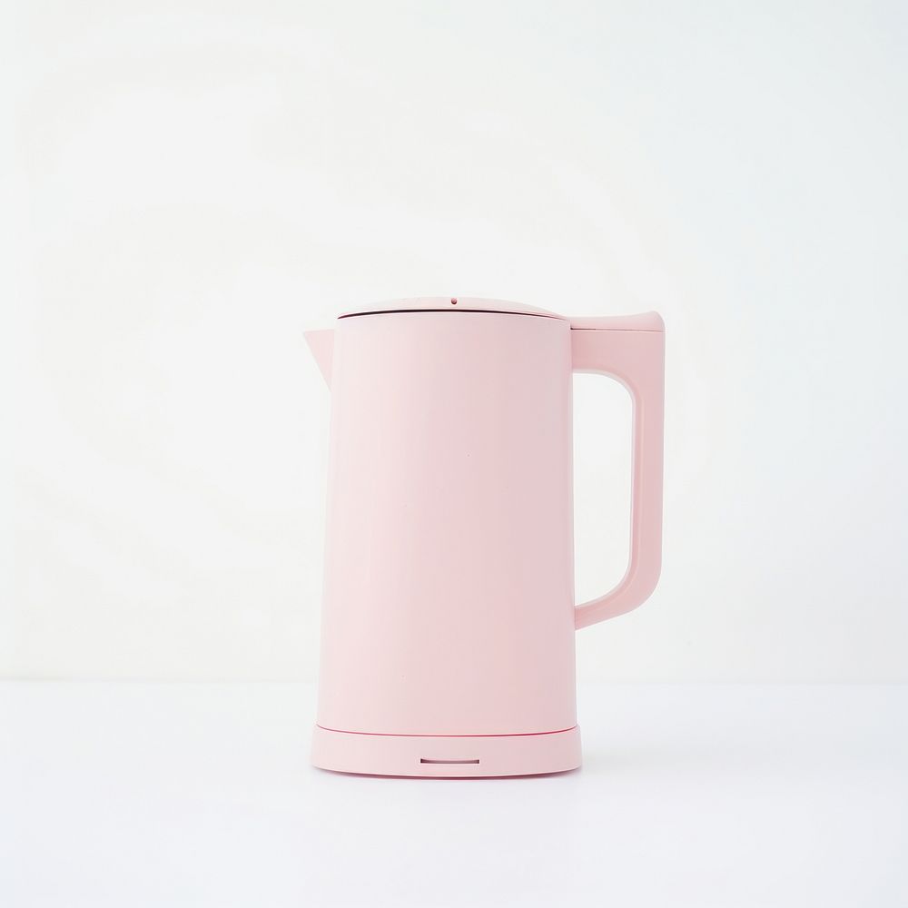 A minimal pink coffee maker kettle cup mug.