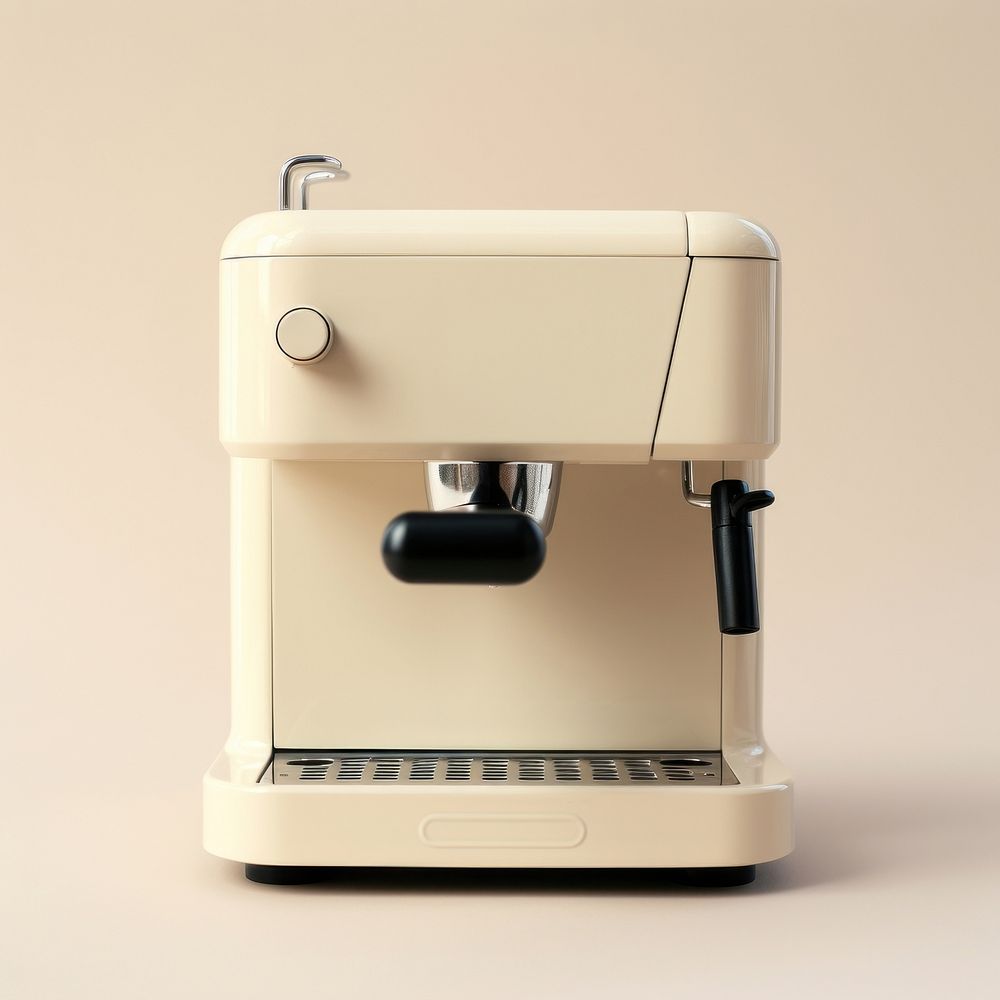 A beige minimal beige coffee machine coffeemaker technology letterbox.