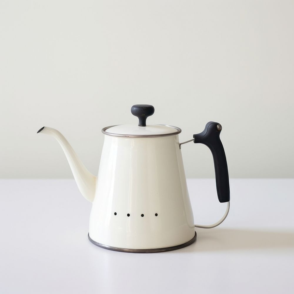 A black coffee drip kettle teapot tableware cookware.