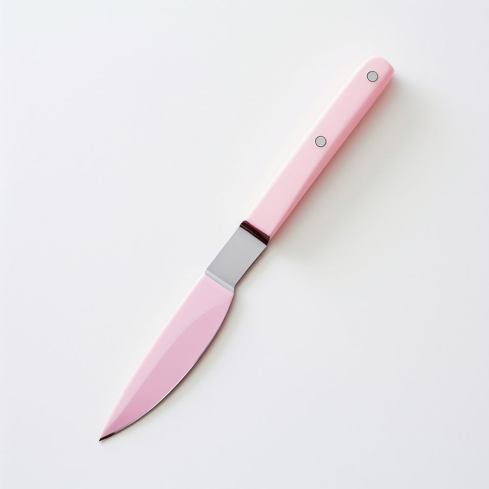 Pink ceramic knife weapon blade tool.