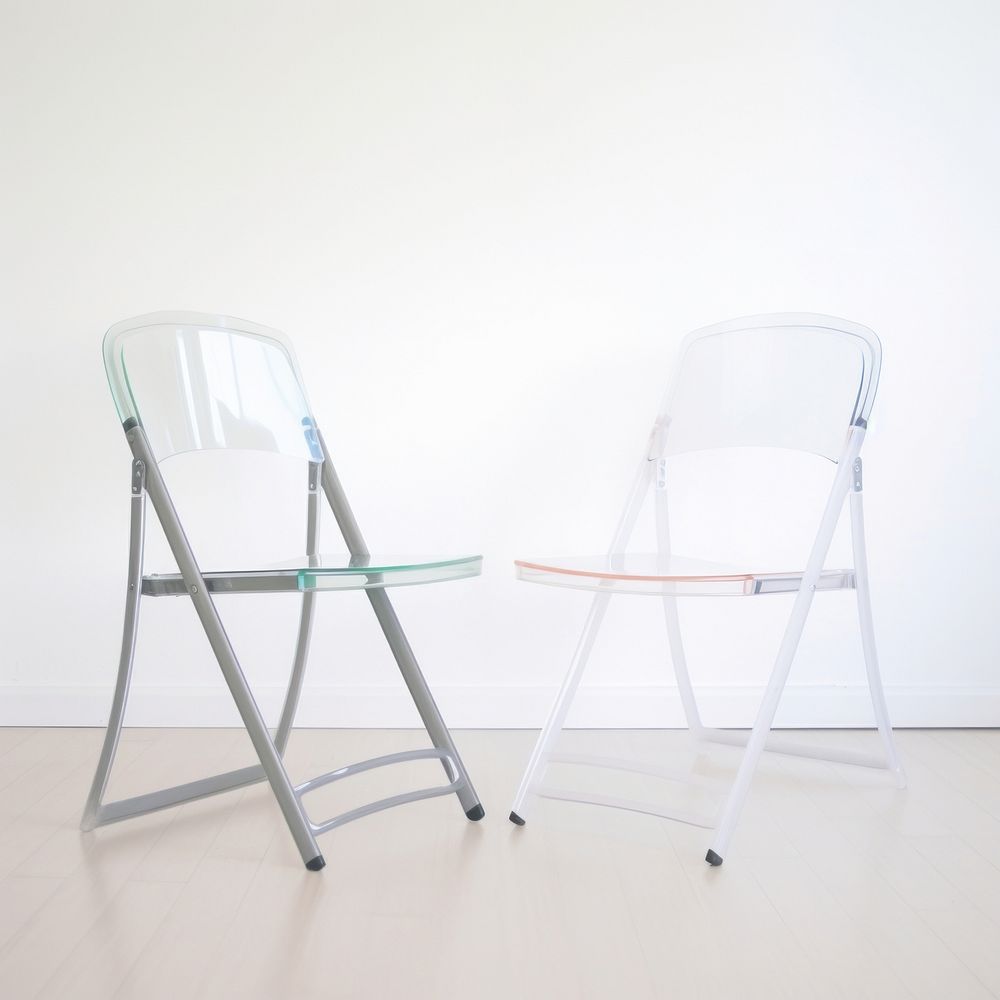Acrylic folding chairs furniture highchair armrest.