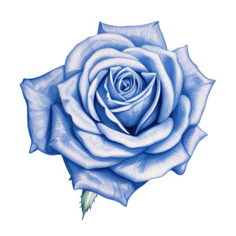 Drawing rose sketch flower plant.