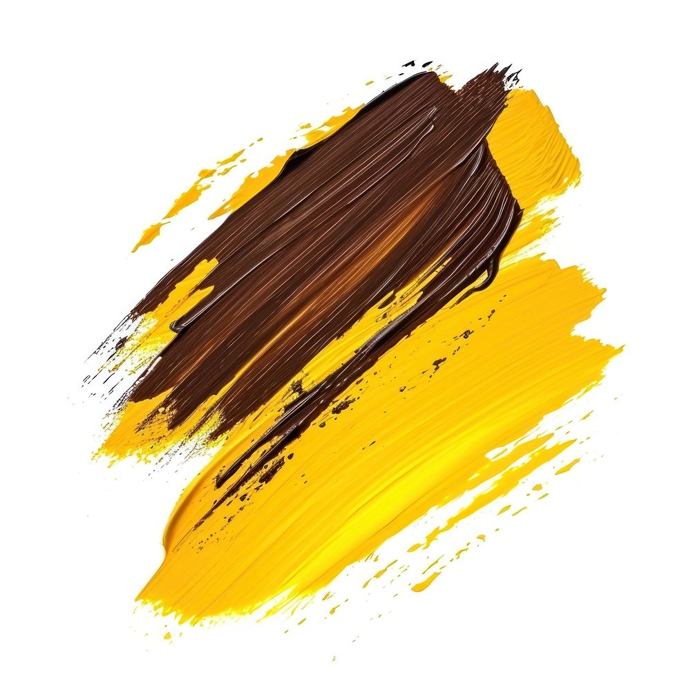 Scribble brush stroke backgrounds yellow paint.