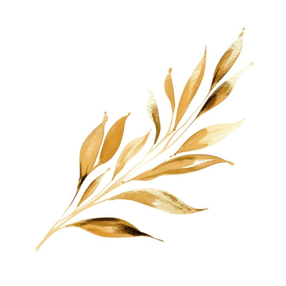 Leaves pattern plant gold. AI generated Image by rawpixel.